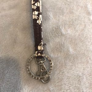 Vera Bradley Lanyard - Brown n White Print